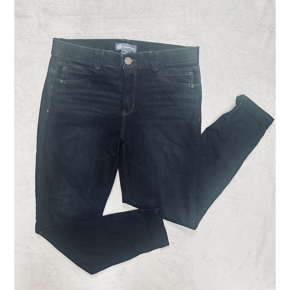 Democracy Jeans Womens Ab Solution Skinny Ankle Jegging Dark Wash Blue Sz 14